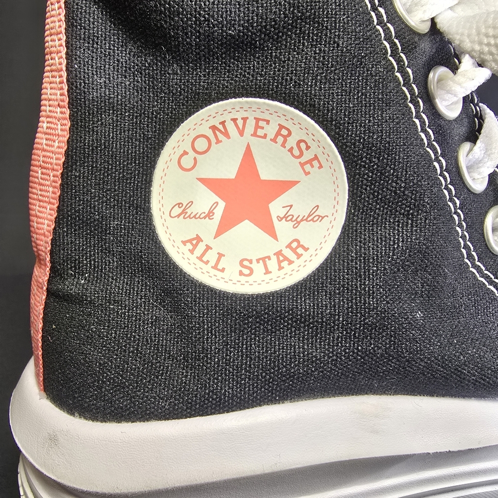 Chuck Taylor All Star Move Platform Canvas, Black, Pink salt, white. - Picture 11 of 16